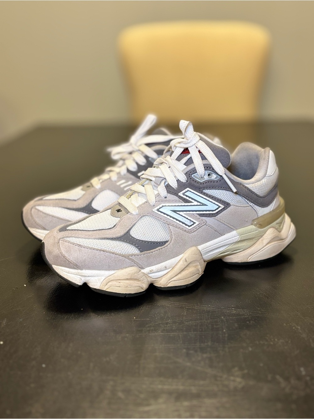 New Balance Women's Light Gray and White Athletic Sneakers